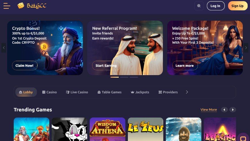 BetGCC casino home